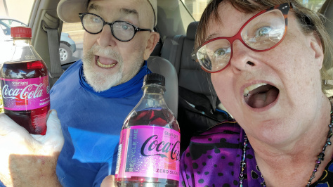 LASFS Members Frank and Kristine taste testing weird new coca-cola flavor resized